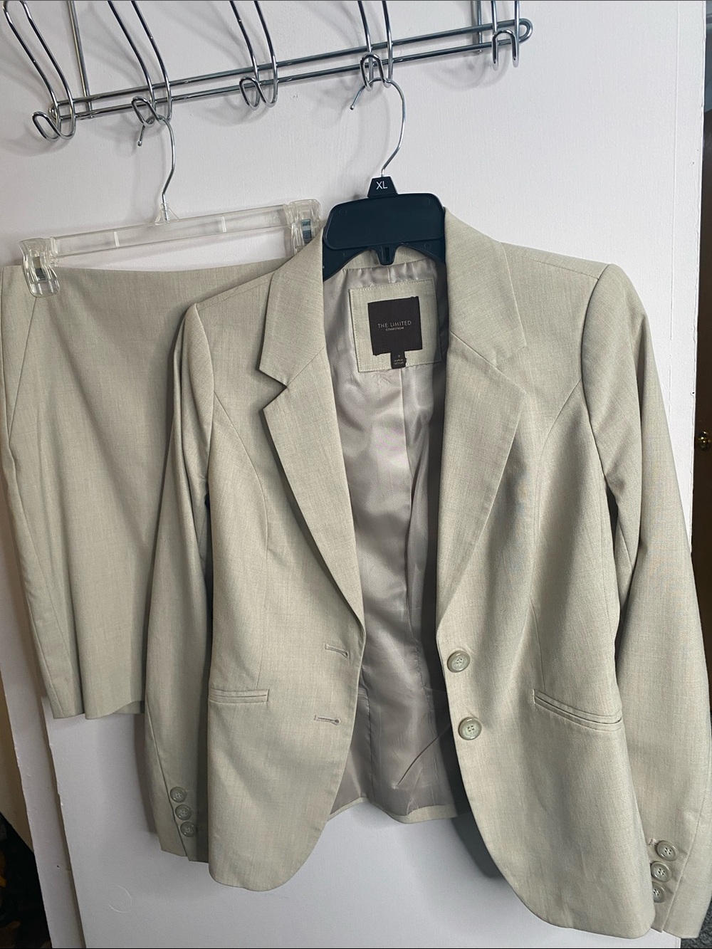 The Limited Collection skirt Suit Set in tan Like New